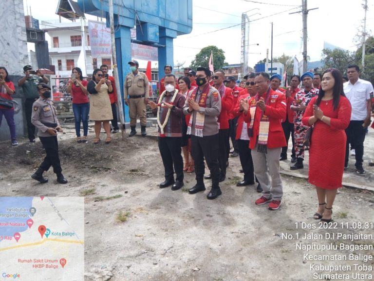 Kapolres Toba AKBP Taufiq Hidayat Thayeb S.ik SH, Hadiri Pelantikan Pengurus DPC Dan PAC PBB Toba