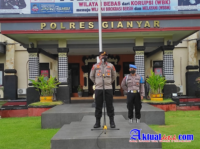 Pimpin Apel Pagi, Kabag Ops Polres Gianyar Sampaikan Ini