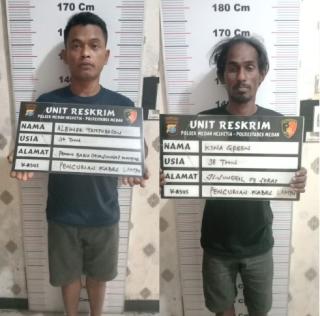 Reskrim Polsek Helvetia Ringkus Pencurian Kabel Lampu Di KM 7,5 Medan-Binjai