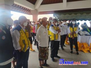 Polres Karangasem Amankan Kunjungan Menteri PUPR RI & Gubernur Bali Tinjau Proyek Kwsn. Suci Besakih